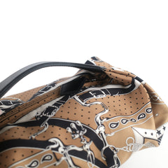 Hermes Balusoie Silk Bag Biscuit/Noir