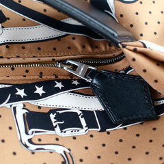 Hermes Balusoie Silk Bag Biscuit/Noir