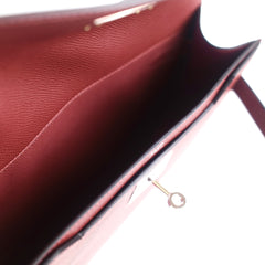 Hermes Kelly Depeches 25 Rouge H Epsom Y Stamp