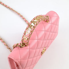 Chanel Caviar Wallet on Chain with Top Handle WOC Pink GHW Microchipped