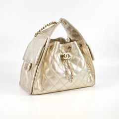 Chanel Small 25 Caviar Gold