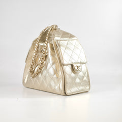 Chanel Small 25 Caviar Gold