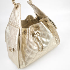 Chanel Small 25 Caviar Gold