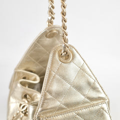 Chanel Small 25 Caviar Gold