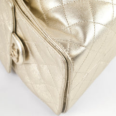 Chanel Small 25 Caviar Gold