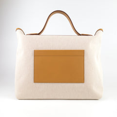 Hermes 24/24 35 Toile and Swift Ecru/ Sesame Z Stamp
