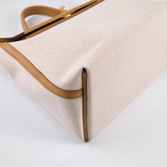 Hermes 24/24 35 Toile and Swift Ecru/ Sesame Z Stamp