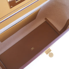 Hermes 24/24 35 Toile and Swift Ecru/ Sesame Z Stamp