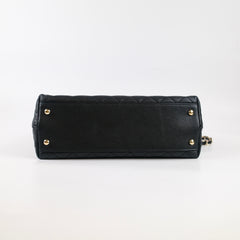 Chanel Coco Handle Medium Black Caviar Microchip