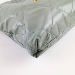 Chanel Small 22 Bag Light Mint Green GHW Microchipped