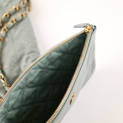 Chanel Small 22 Bag Light Mint Green GHW Microchipped