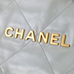Chanel Small 22 Bag Light Mint Green GHW Microchipped