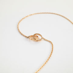 Cartier Baby Love Necklace Pink Gold