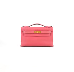Hermès Kelly Pochette (Colour Repaired) Rose Azalee Swift - 2017