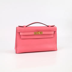 Hermès Kelly Pochette (Colour Repaired) Rose Azalee Swift - 2017