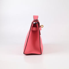 Hermès Kelly Pochette (Colour Repaired) Rose Azalee Swift - 2017