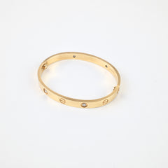 Cartier Love Bracelet 6 Diamonds Size 17 Yellow Gold (2018)