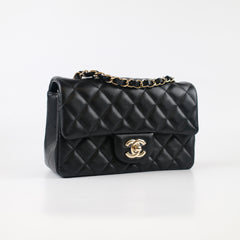 Chanel Rectangle Mini Lambskin Black