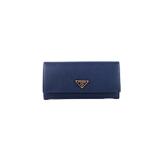 Prada Continental Wallet Navy With Card Holder