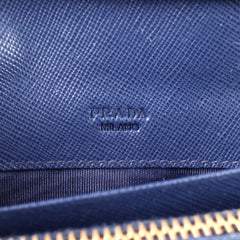 Prada Continental Wallet Navy With Card Holder