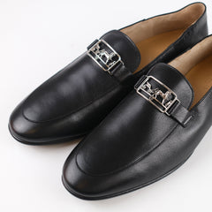 Hermes Mens Tenor Loafers Black Size 43