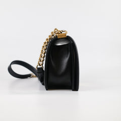 Chanel Old Medium Lambskin Boy Bag Black