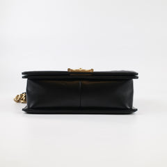 Chanel Old Medium Lambskin Boy Bag Black