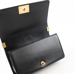 Chanel Old Medium Lambskin Boy Bag Black