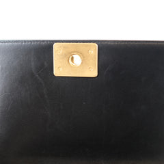 Chanel Old Medium Lambskin Boy Bag Black