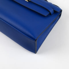 Hermes Kelly Pochette Blue Electric C Stamp