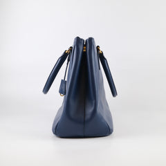 Prada Saffiano Lux Galleria Double-zip Tote bag Medium Navy