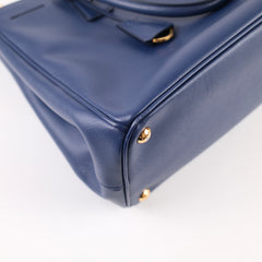 Prada Saffiano Lux Galleria Double-zip Tote bag Medium Navy