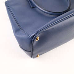 Prada Saffiano Lux Galleria Double-zip Tote bag Medium Navy