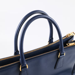 Prada Saffiano Lux Galleria Double-zip Tote bag Medium Navy
