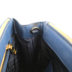 Prada Saffiano Lux Galleria Double-zip Tote bag Medium Navy