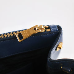 Prada Saffiano Lux Galleria Double-zip Tote bag Medium Navy