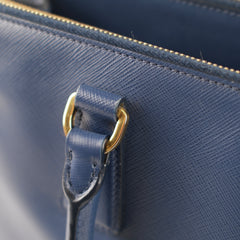 Prada Saffiano Lux Galleria Double-zip Tote bag Medium Navy