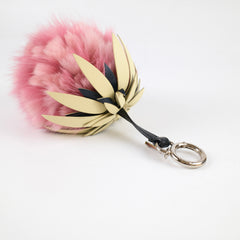 Fendi Pink Mink/Leather Pineapple Bag Charm