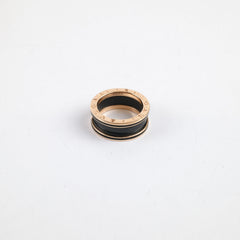 Bvlgari B Zero 1. Pink Gold/Black Ceramic Size 52 Ring