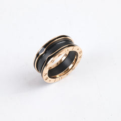 Bvlgari B Zero 1. Pink Gold/Black Ceramic Size 52 Ring