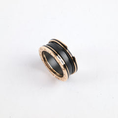 Bvlgari B Zero 1. Pink Gold/Black Ceramic Size 52 Ring