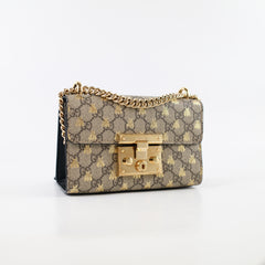 Gucci Small Padlock Bee x GG Supreme Canvas bag