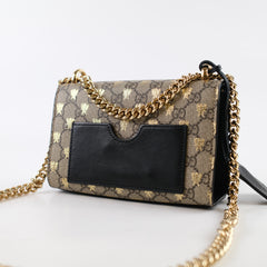 Gucci Small Padlock Bee x GG Supreme Canvas bag