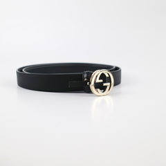 Gucci GG Interlocking Belt Black Size Size 100
