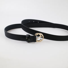 Gucci GG Interlocking Belt Black Size Size 100