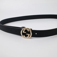 Gucci GG Interlocking Belt Black Size Size 100