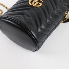Gucci GG Marmont Mini Bucket Bag Black Calfskin
