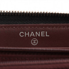 Chanel Caviar Long Zip Wallet Black