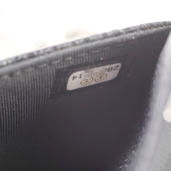 Chanel Caviar Wallet on Chain WOC Black SHW