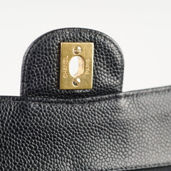 Chanel Classic Flap 24k Small Caviar Black